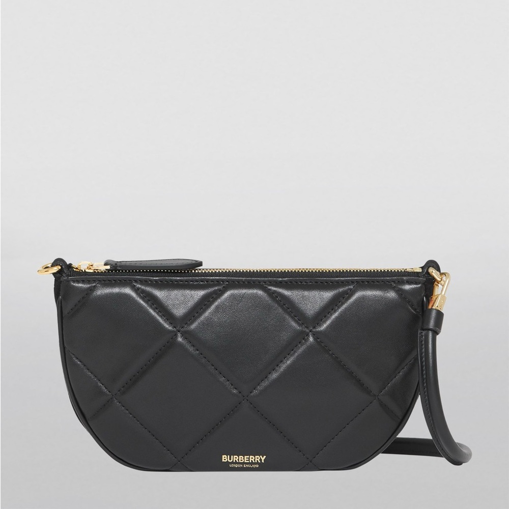 Burberry Black Quilted Mini Olympia Bag